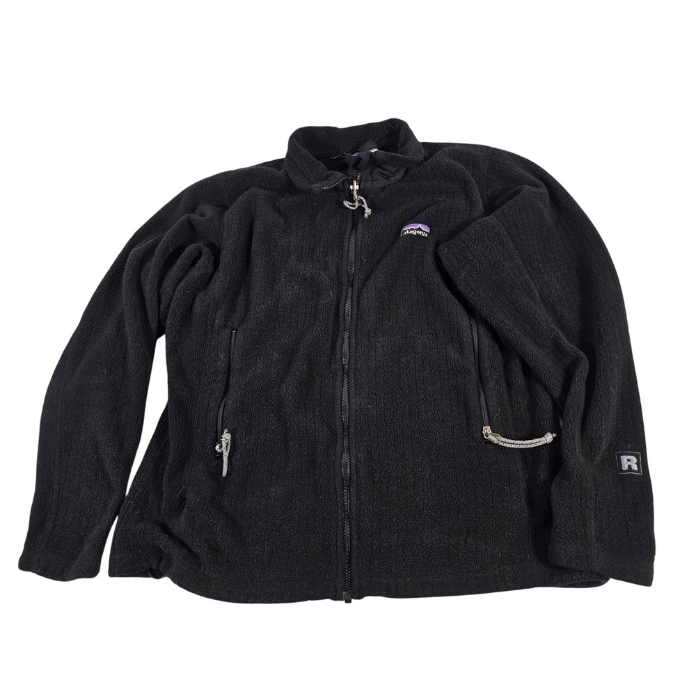 Patagonia R Fleece Jacket Black Full Zip Polartec Women's Medium Outdoor